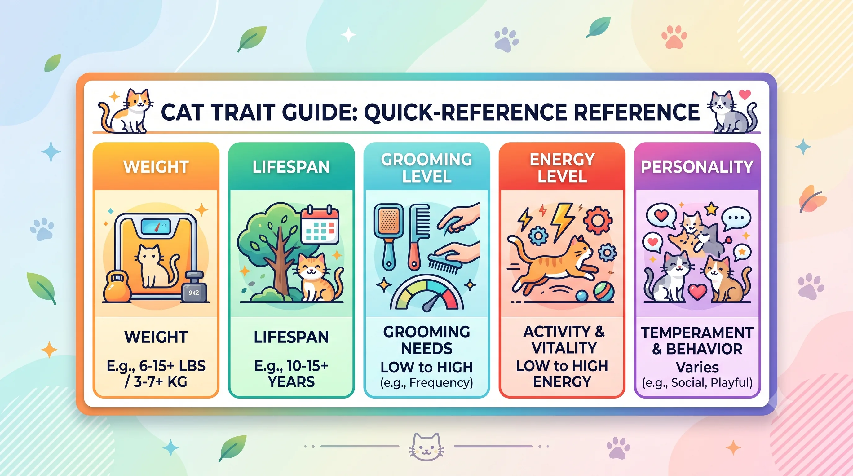 Maine Coon quick stats infographic