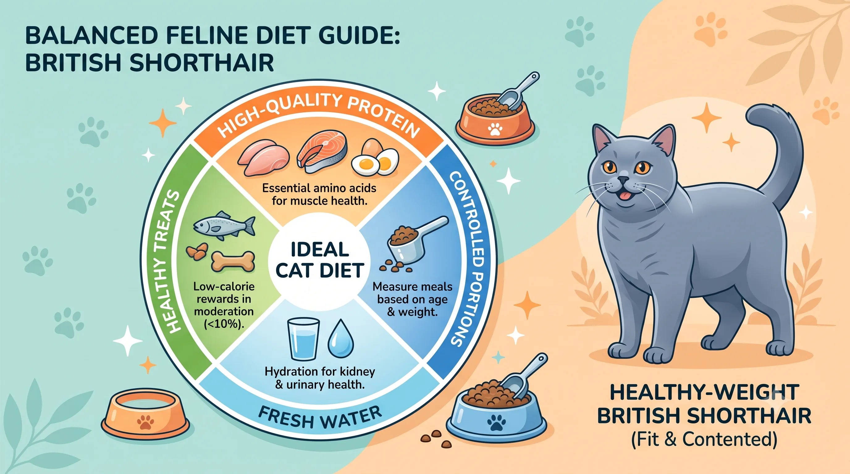 British Shorthair ownership cost infographic including kitten price, food, supplies, and veterinary expenses
